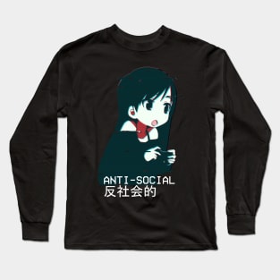 Anti-social Anime Kawaii Glitch Long Sleeve T-Shirt